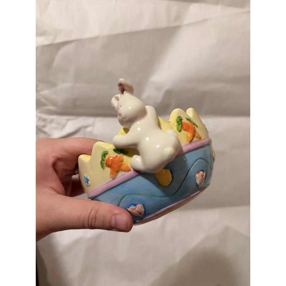 Blossoms & Blooms Easter egg ceramic serving bowl